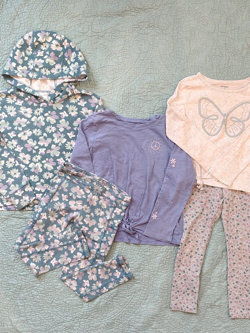 Carter Long Sleeve Sweater, Shirts, & Pants Bundle Size 6